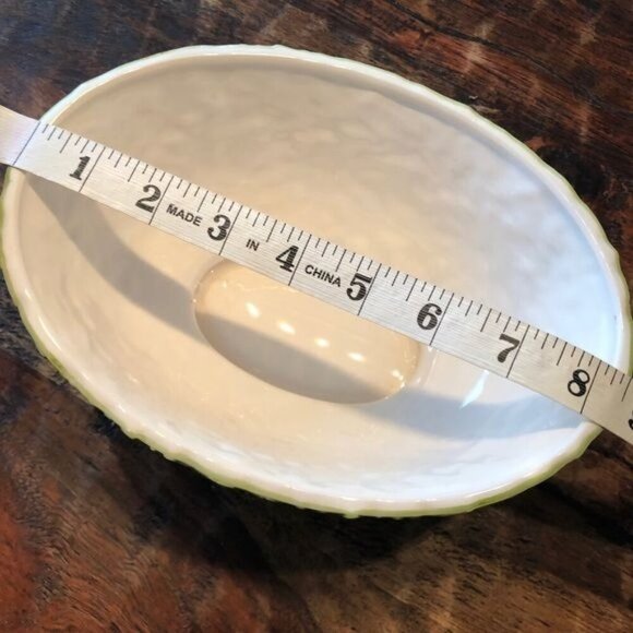 Vintage Lefton Oval Daisy Bowl Orange/Yellow/White - Picture 6 of 12